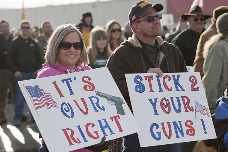 Pro gun protest signs gun rights