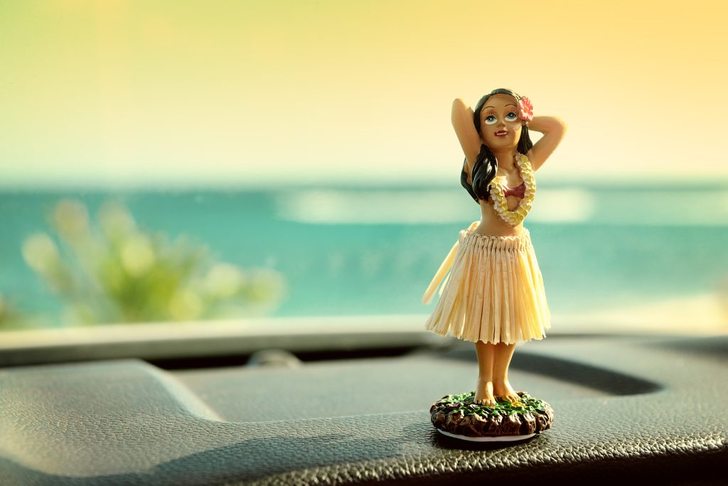 hawaii aloha hula girl dashboard