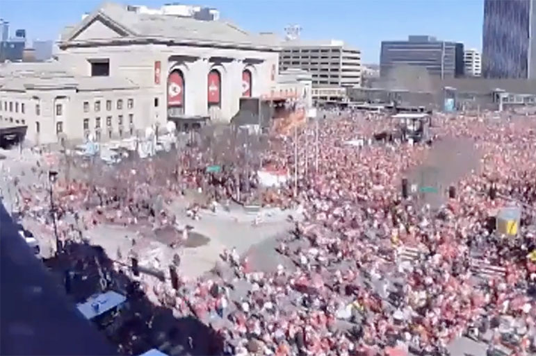 Kansas City Super Bowl parade security video