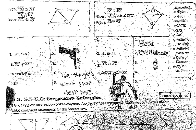 ethan crumbley math drawing