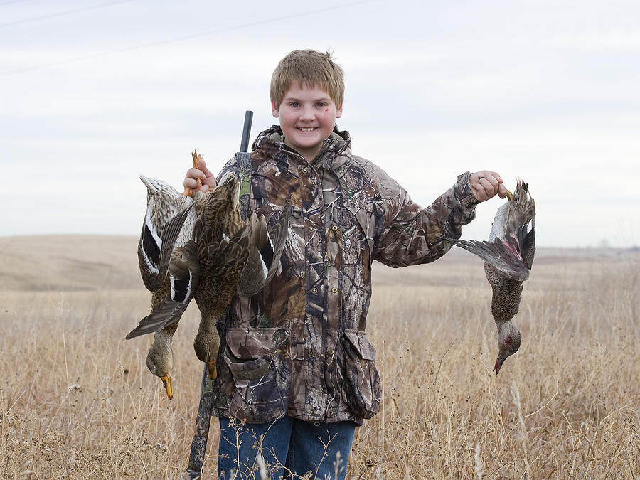 kid child hunter duck hunting 