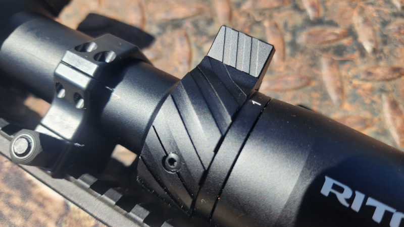 throw lever on optic