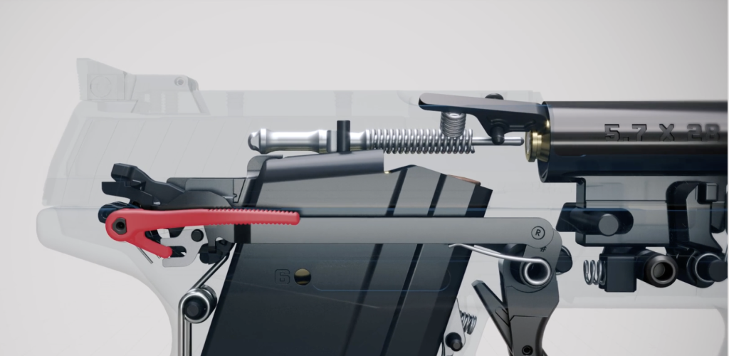 Ruger-5.7 pistol operating system schematic