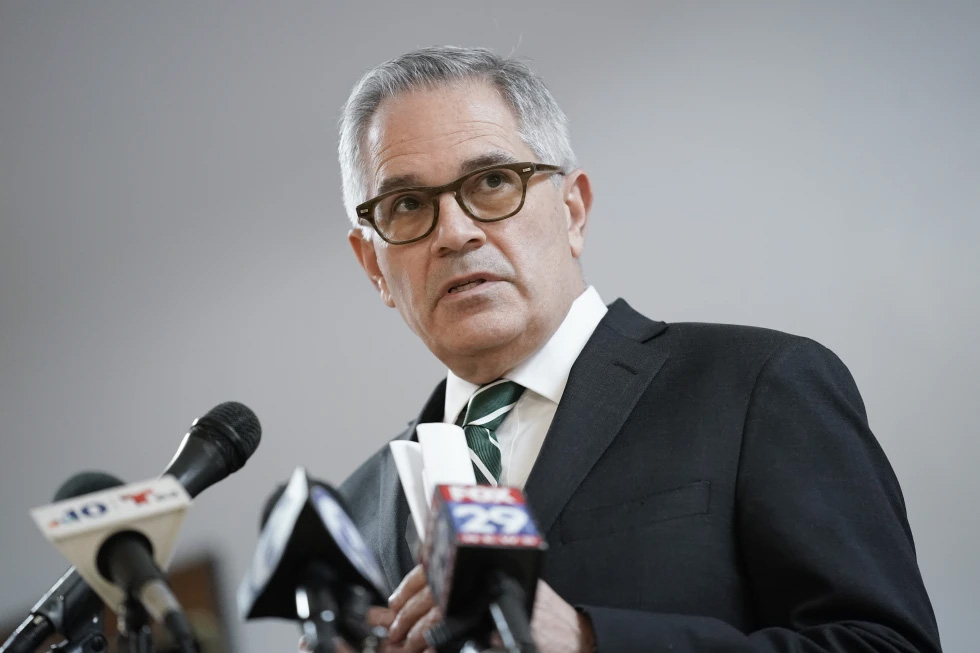 Philadelphia District Attorney Larry Krasner (AP Photo/Matt Rourke)
