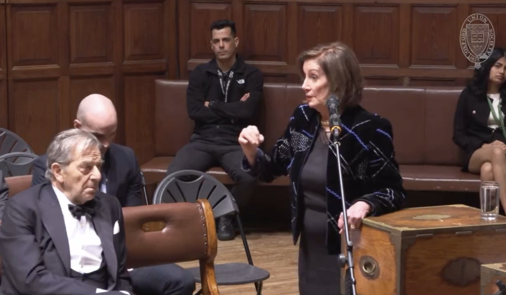 Nancy Pelosi at the Oxford Union