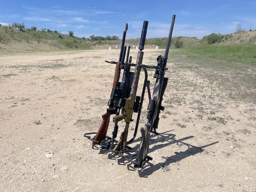 Hold Up Displays folding metal gun rack