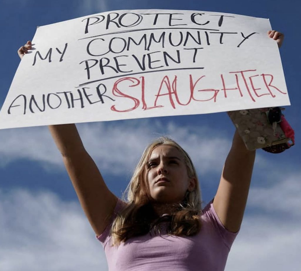 Melissa Alexander gun control advocate Nashville Covenant School sign protest