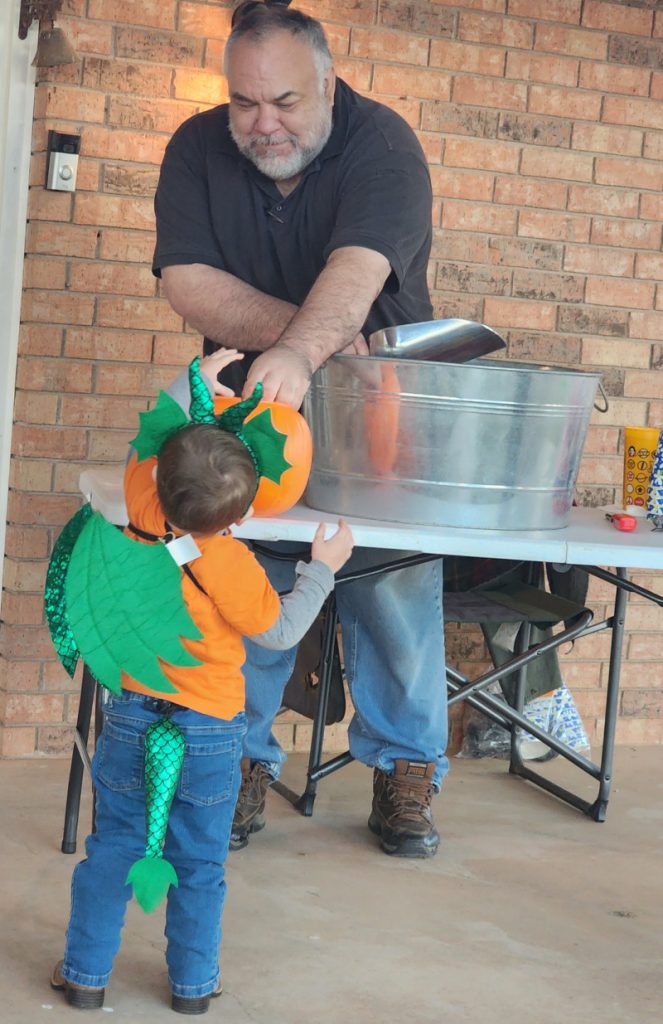 trick or treating at friends homes