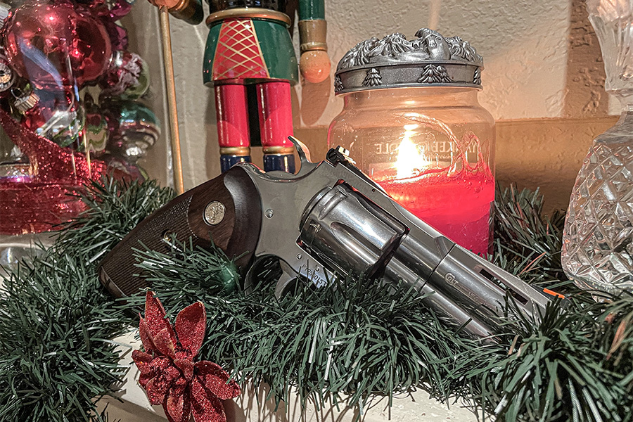 Christmas gun Colt Python revolver