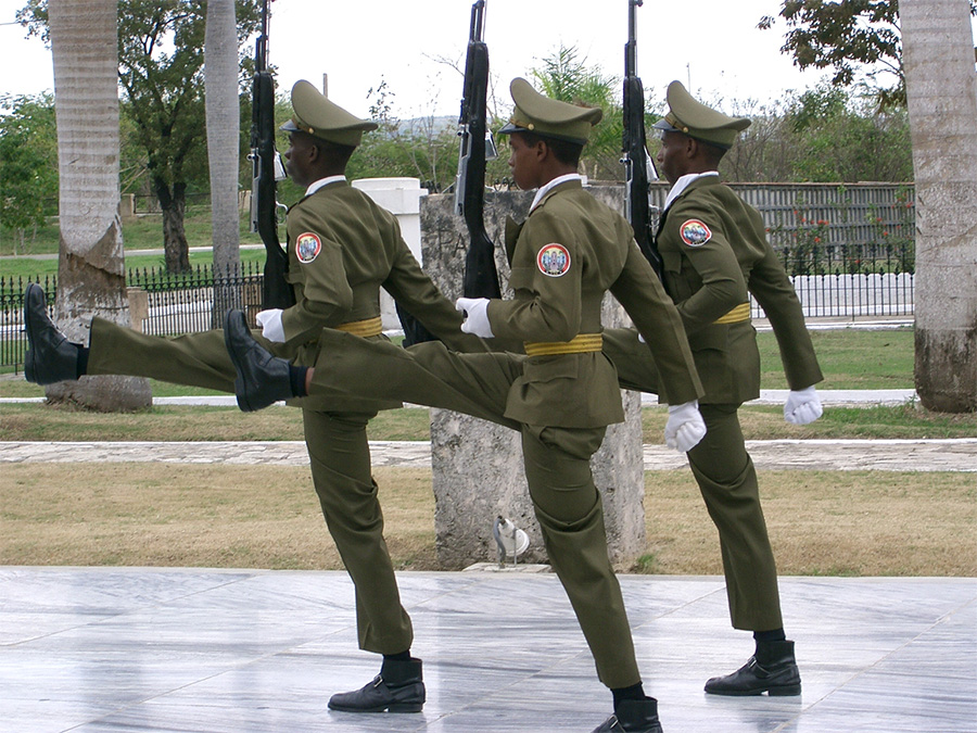 Cuban police guards