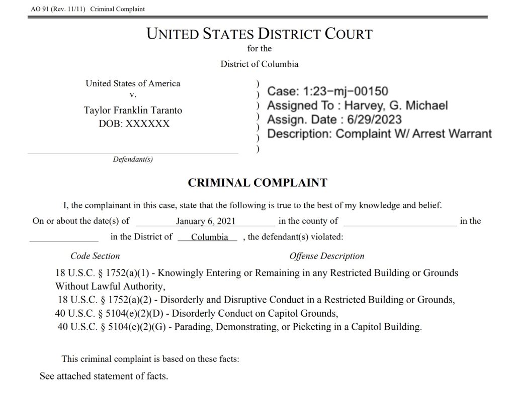 United States v. Taranto