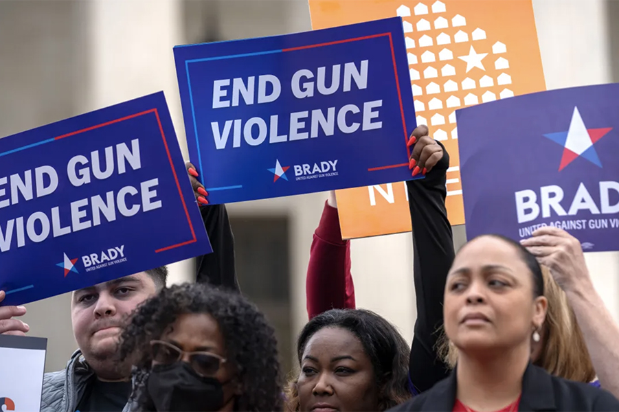 Brady: United women gun control protest signs