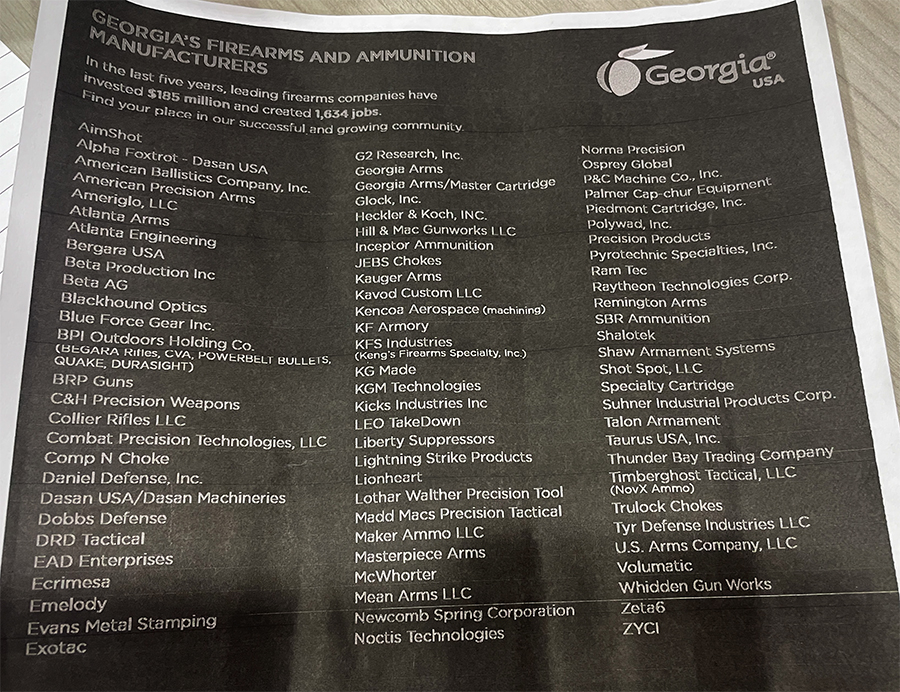 Georgia gun-related manufacturers