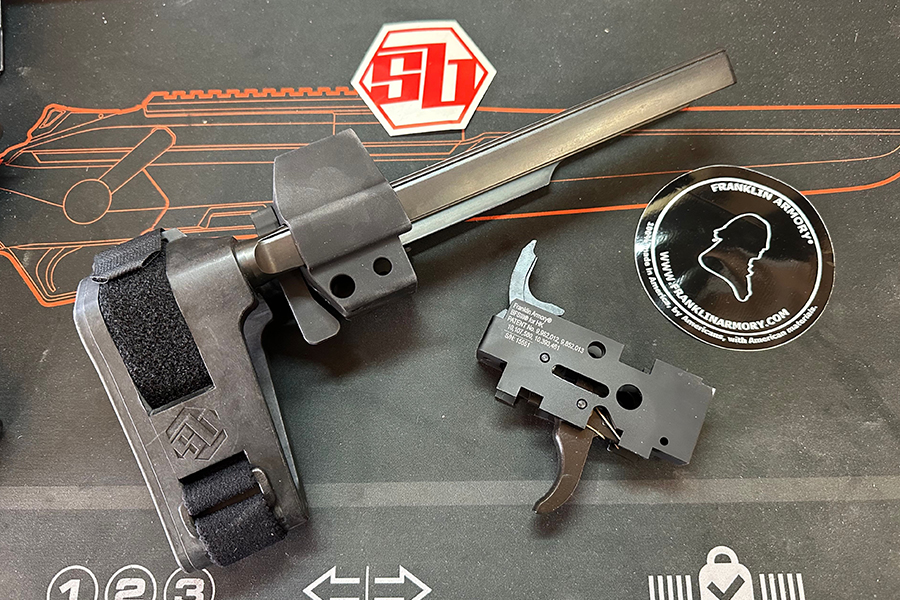 The Century Arms AP5 equipped with a Franklin Armory binary trigger is, in a word, awesome. 