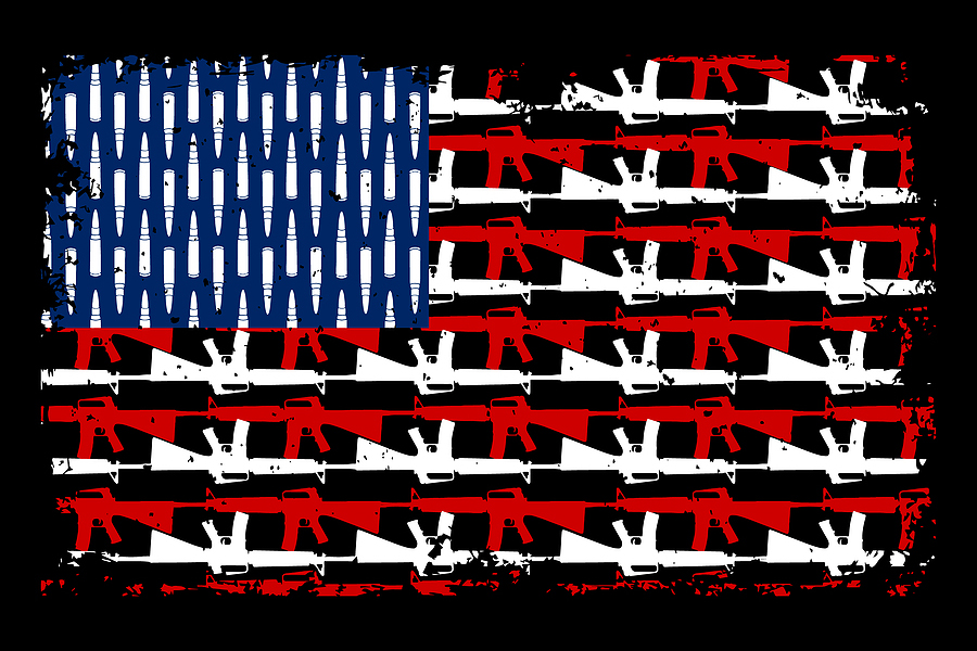 guns us american flag