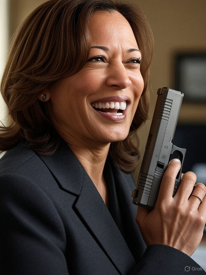 Kamala Harris and her GLOCK pistol handgun