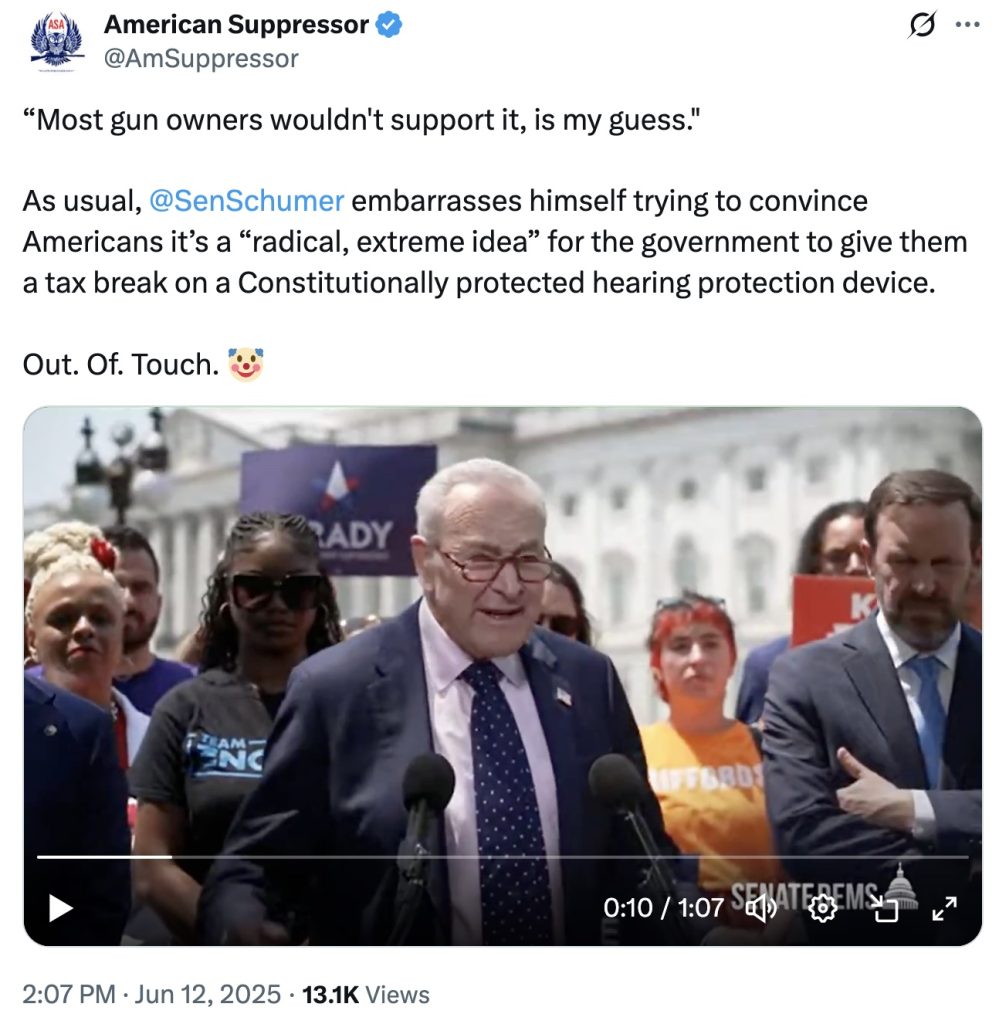 Chuck Schumer silencers suppressors