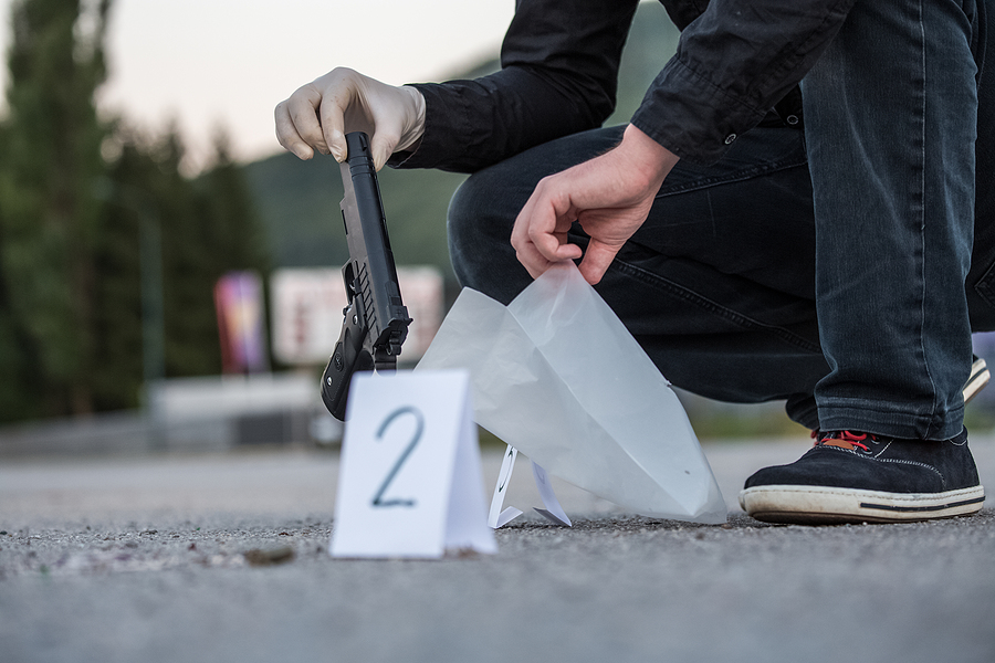 gun crime scene evidence