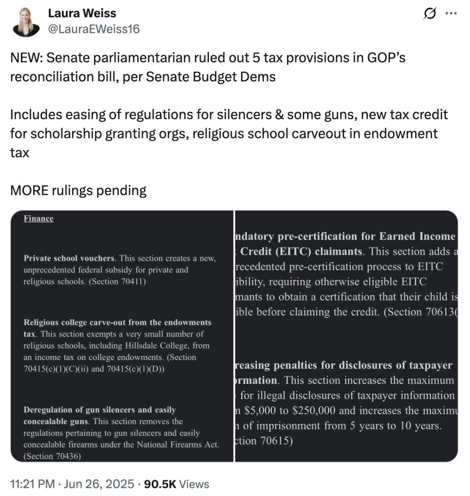 Senate Parliamentarian SHORT Act HPA