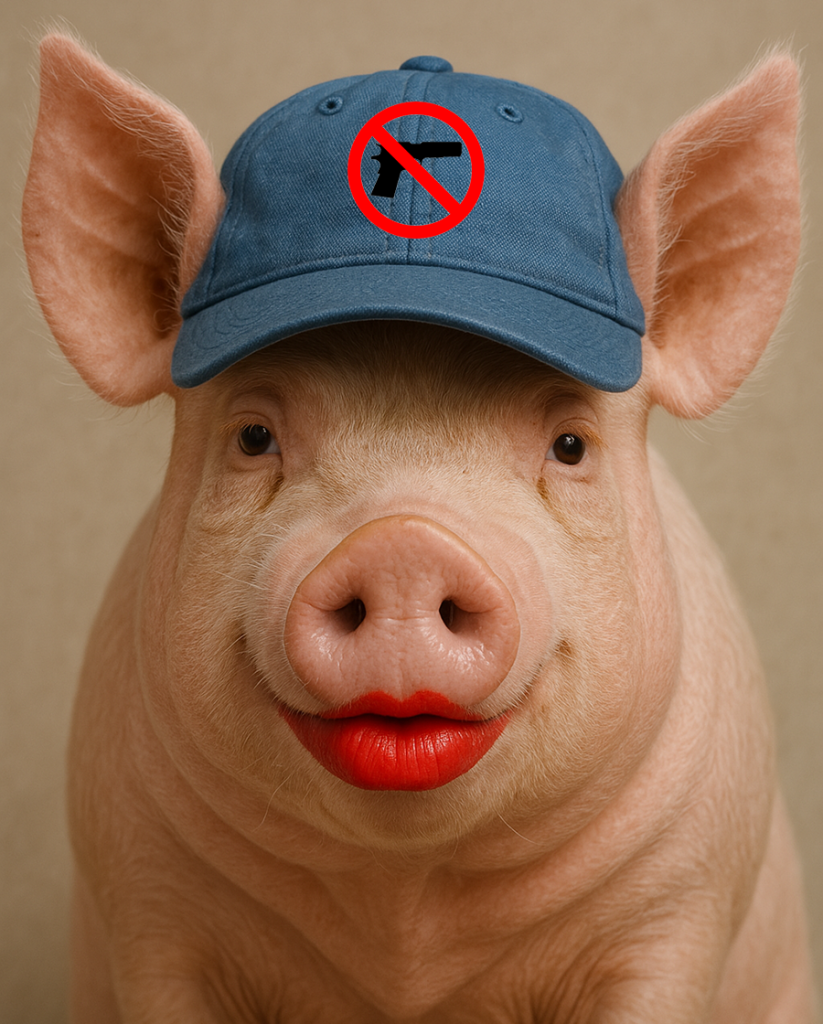 pig lipstick hat no guns