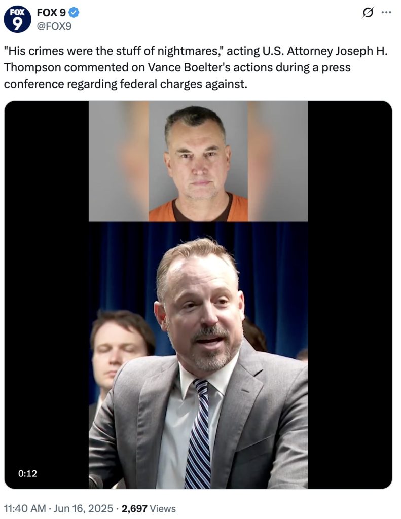 U.S. Attorney Joseph H. Thompson Vance Boelter