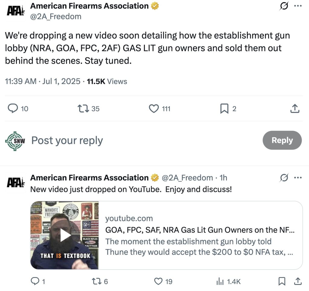 AFA American Firearms Association Dorr brothers