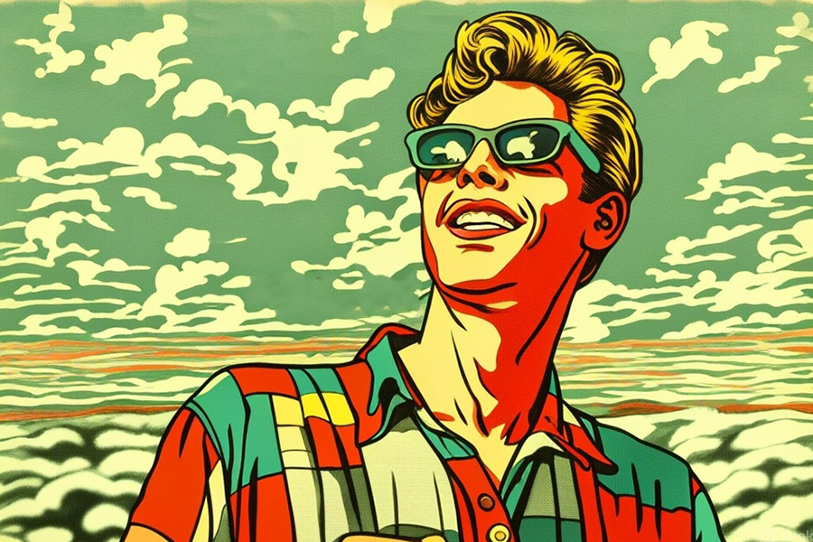 man sunglasses bright future grok