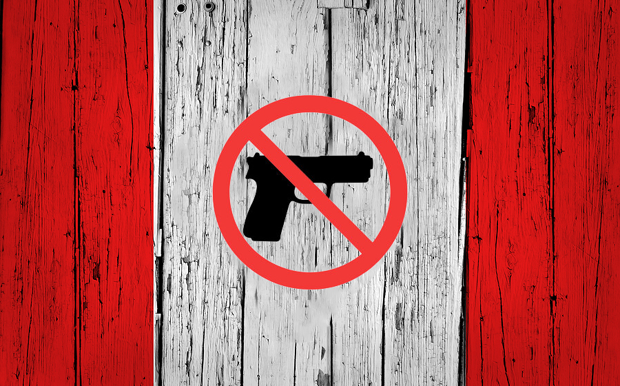 canada no guns flag