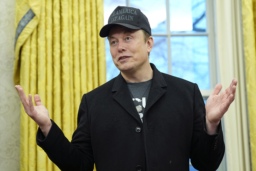 Elon Musk oval office MAGA hat