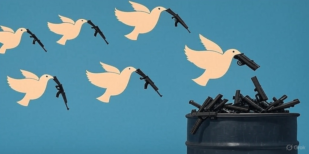doves of peace guns barrel