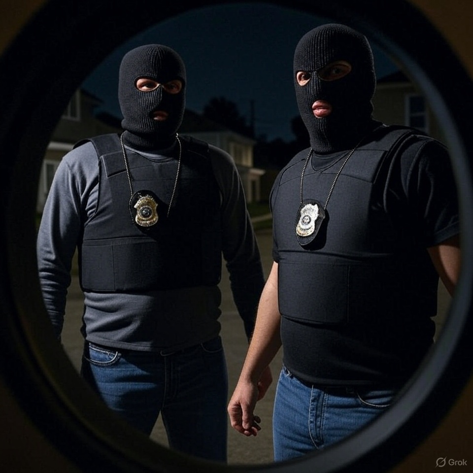 ring doorbell peephole police impersonators