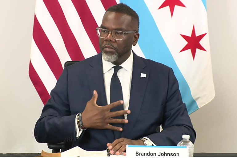 Chicago Mayor Brandon Johnson