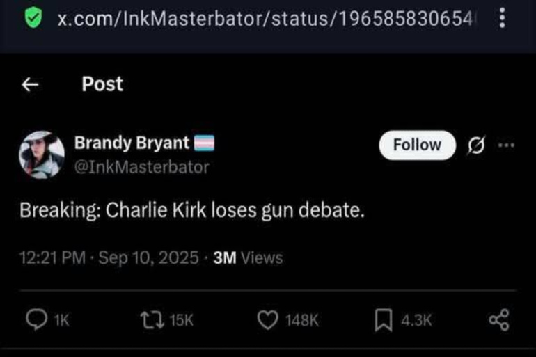 post on X about charlie kirk