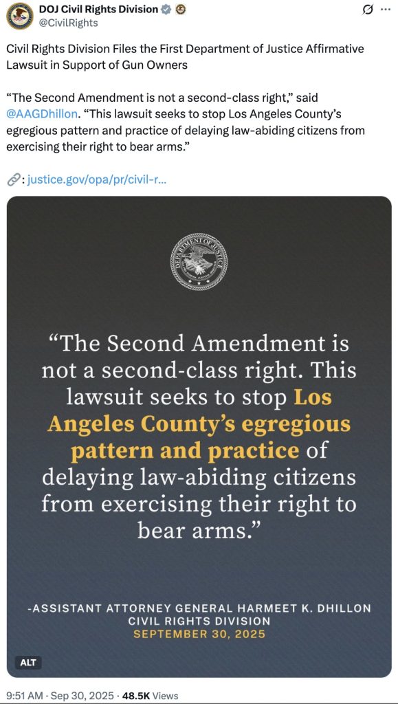 DOJ sues LA County Sheriff