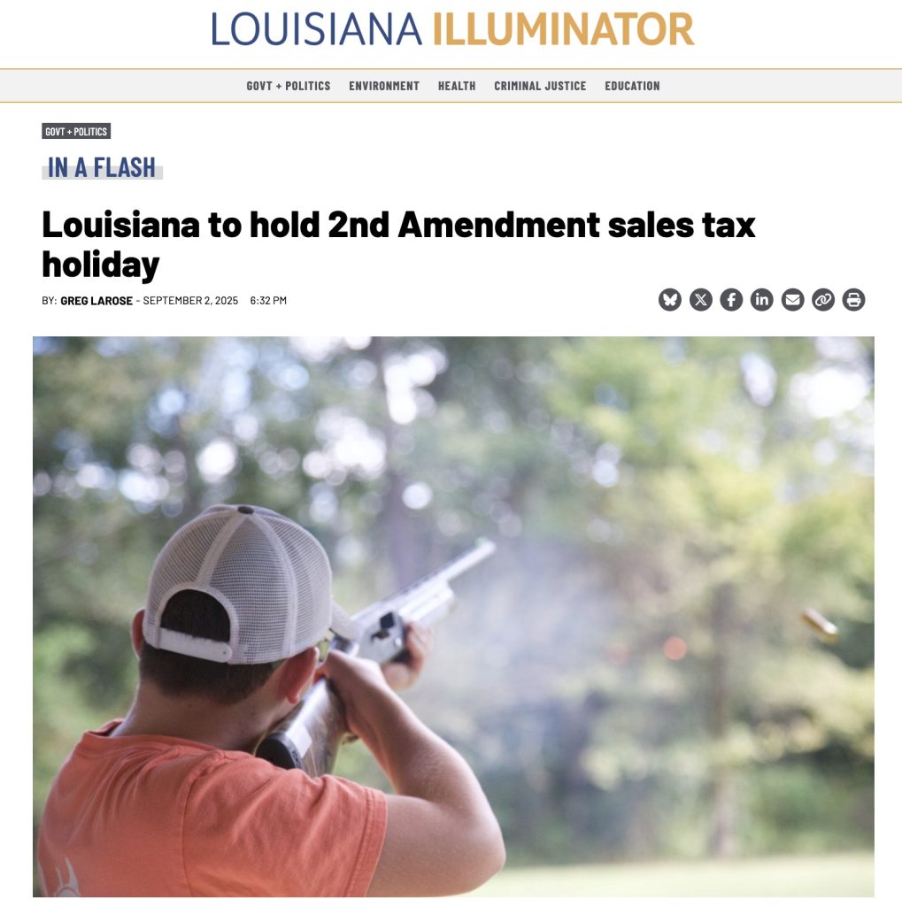 Louisiana gun tax holiday
