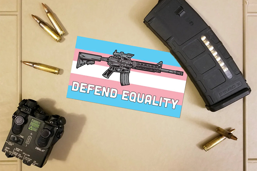 trans flag gun