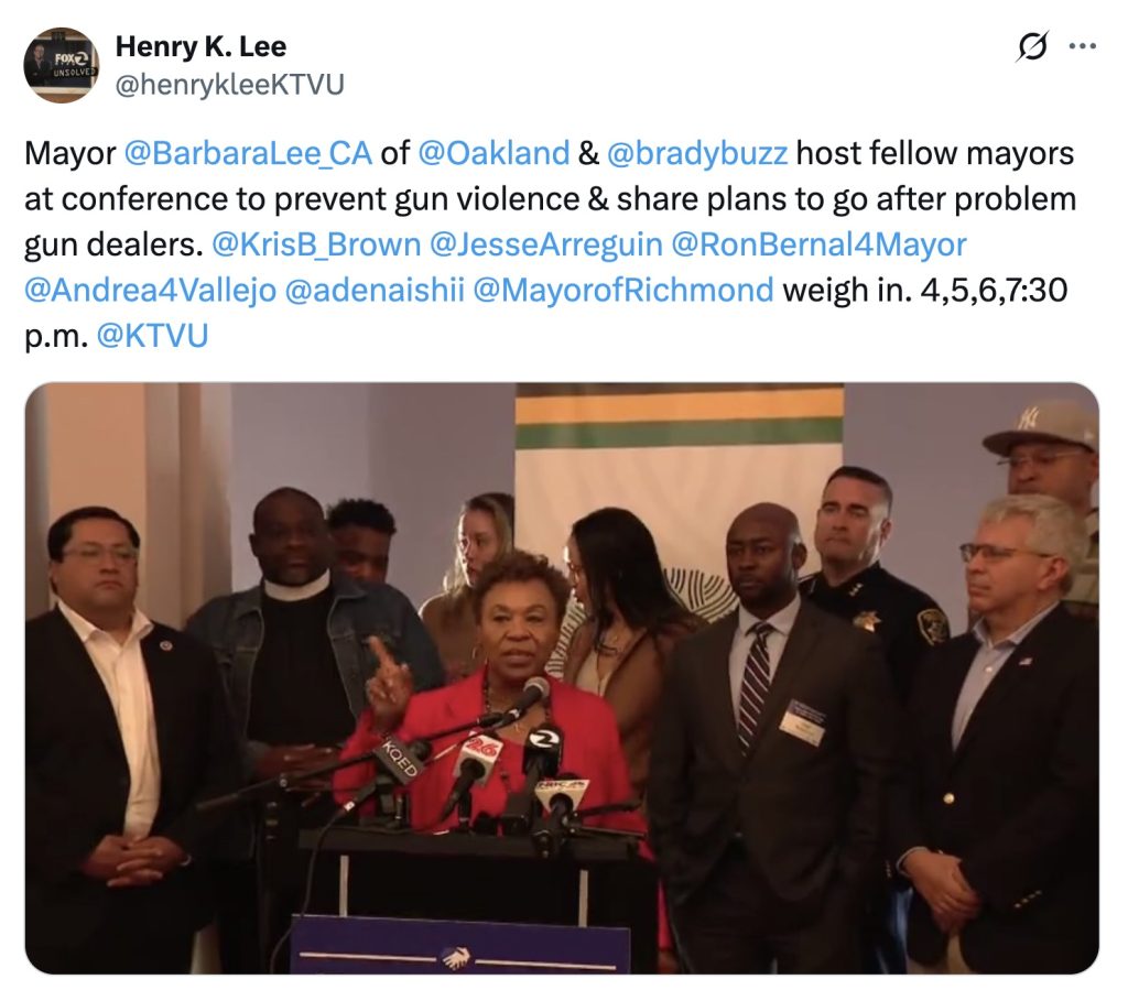 oakland gun control barbara lee