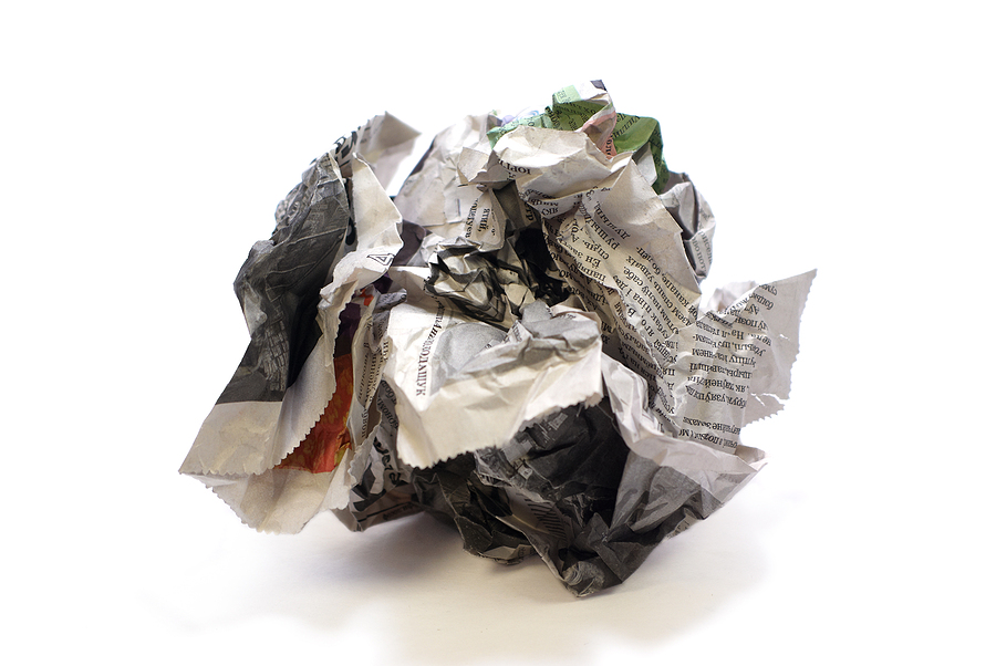 Crumpled Newspaper Bigstock