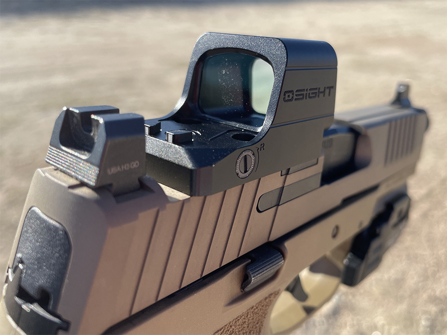 Osight XR 5 reticle enclosed red dot sight