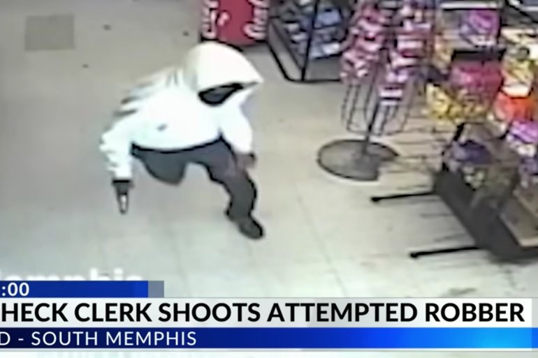 Memphas armed robbery security video