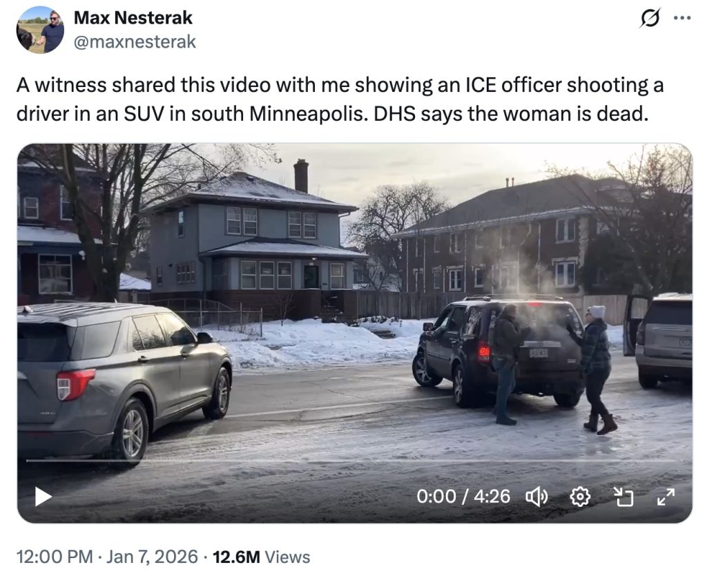 Minneapolis ICE shooting video