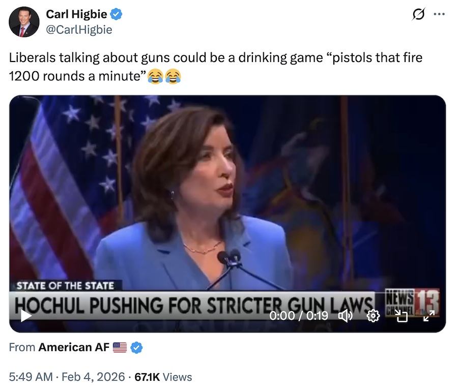 NY Gov Kathy Hochul handguns 1200 rounds per minute