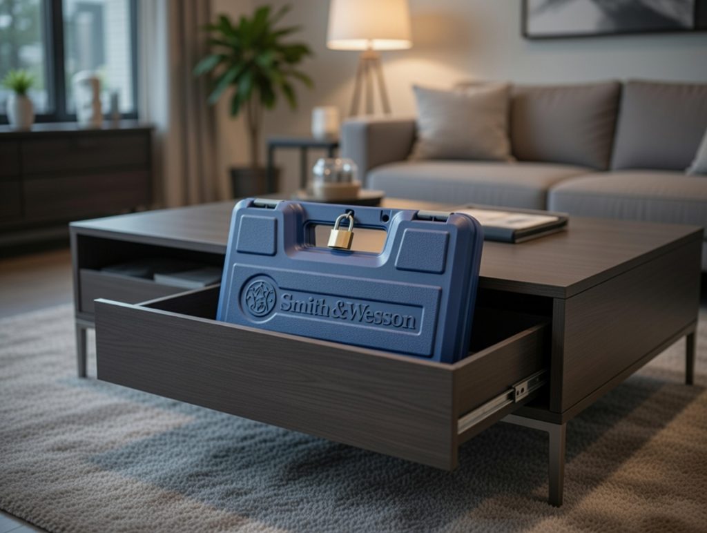 Smith & Wesson hard case in drawer Grok